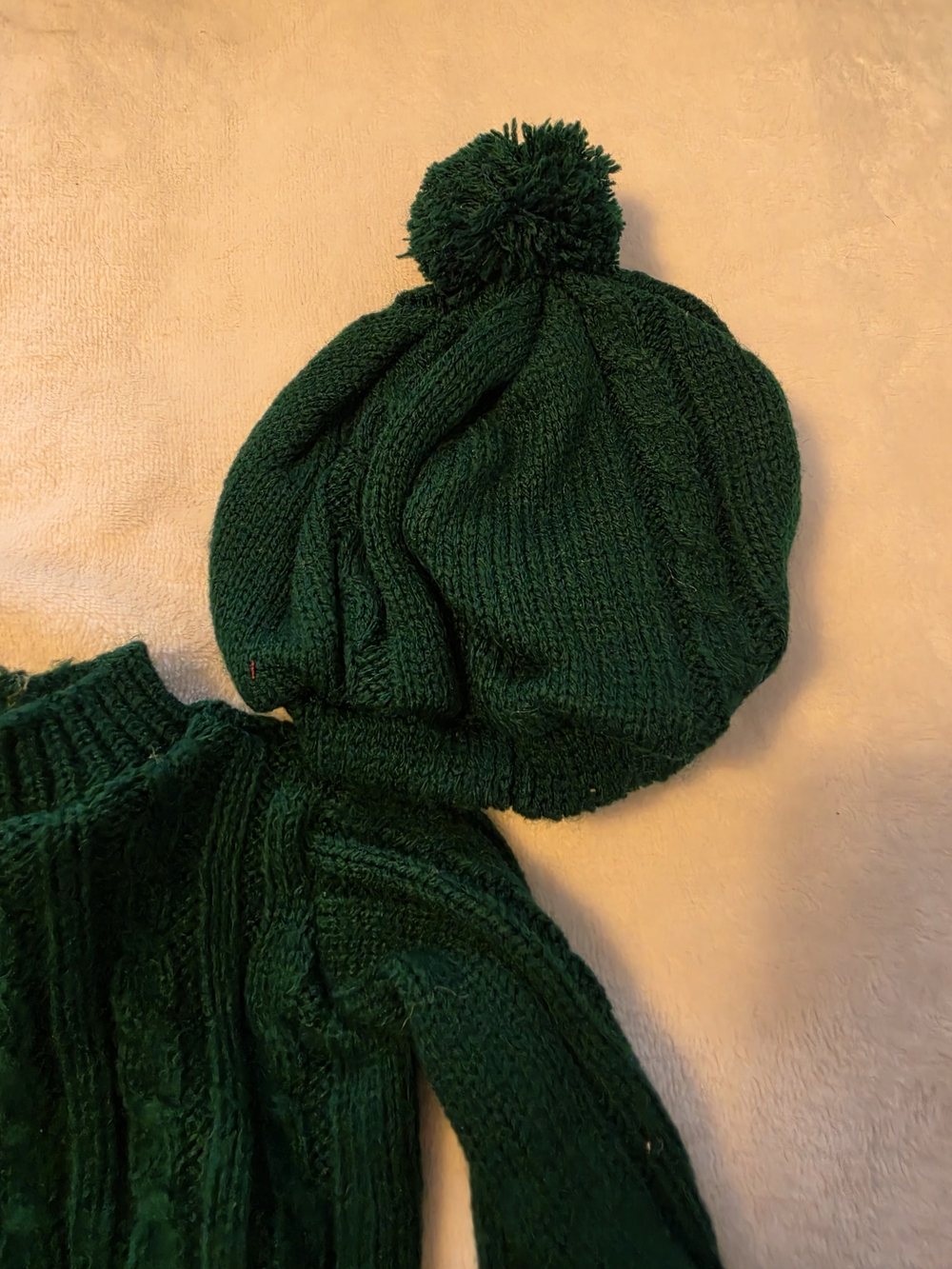18 Inch Doll - Cable Knit Sweater, Scarf & Pom Beanie with Tartan Plaid Skirt - Picture 2 of 4
